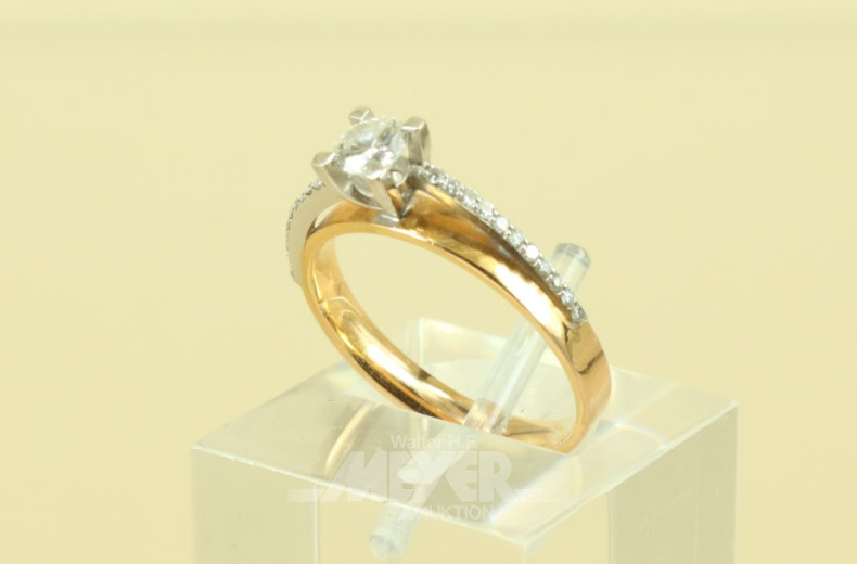 Ring, 750er GG, besetzt mit