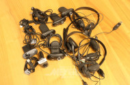 Posten versch. Webcams u. Headsets