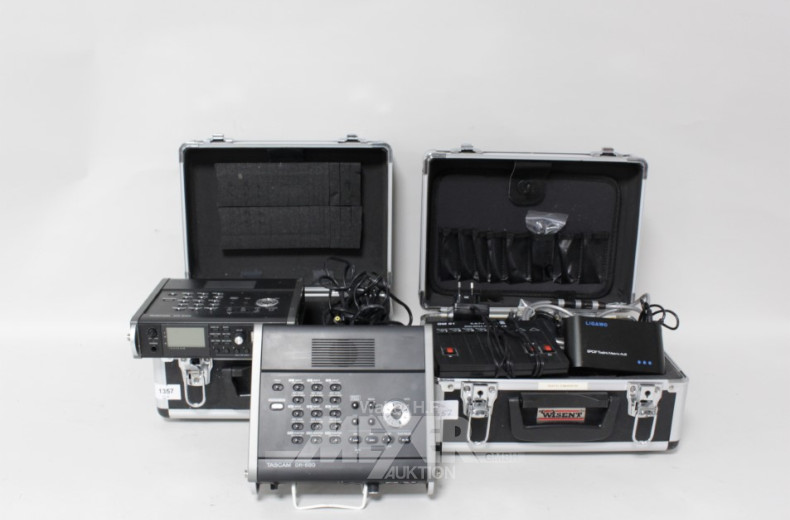 2 Aufnahmegeräte TASCAM DR-680 im Koffer,