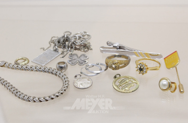 Konvolut Mode-Silberschmuck