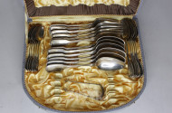 Besteck, 800er Silber, im Etui,