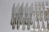 Besteck, 800er Silber, bestehend aus: