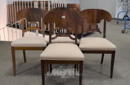 4 Biedermeier-Stühle, Mahagoni, 19. Jh.,
