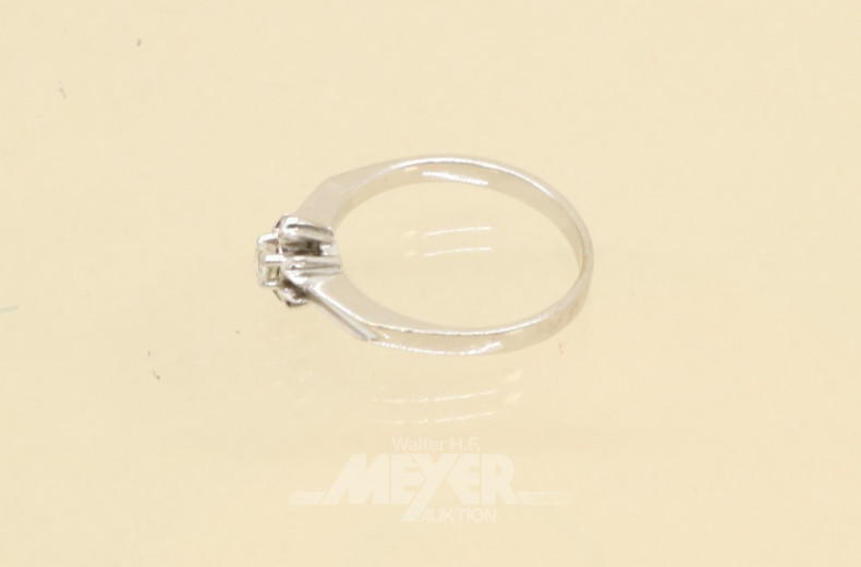 Damenring, 585er WG, mit 1 kl. Brillant,