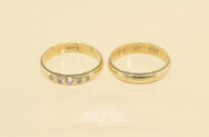 Paar Trauringe, 585er GG