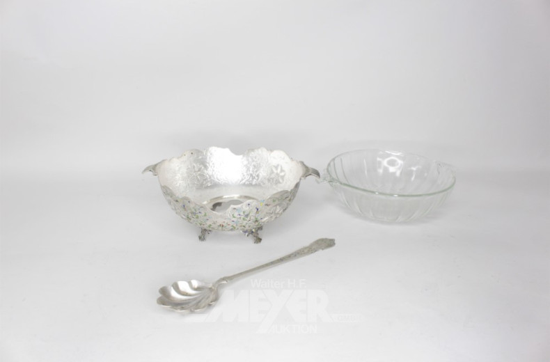 orientalische Schale mit Glaseinsatz