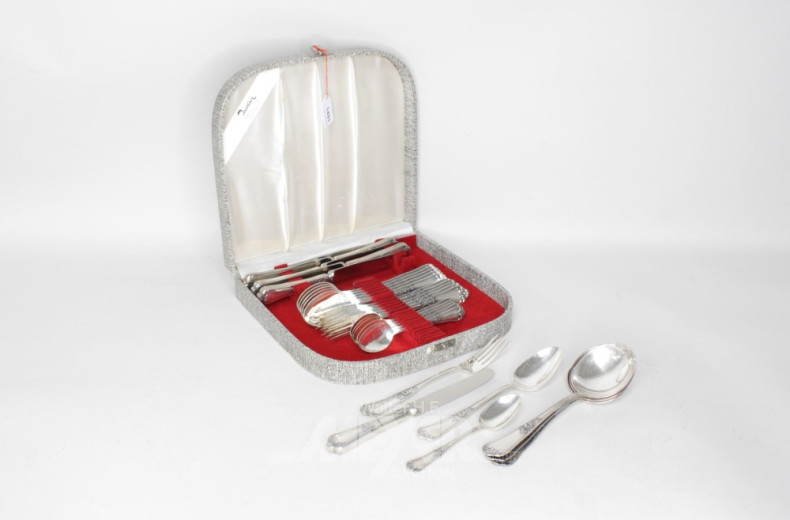 Besteck, 800er Silber, für 6 Personen,