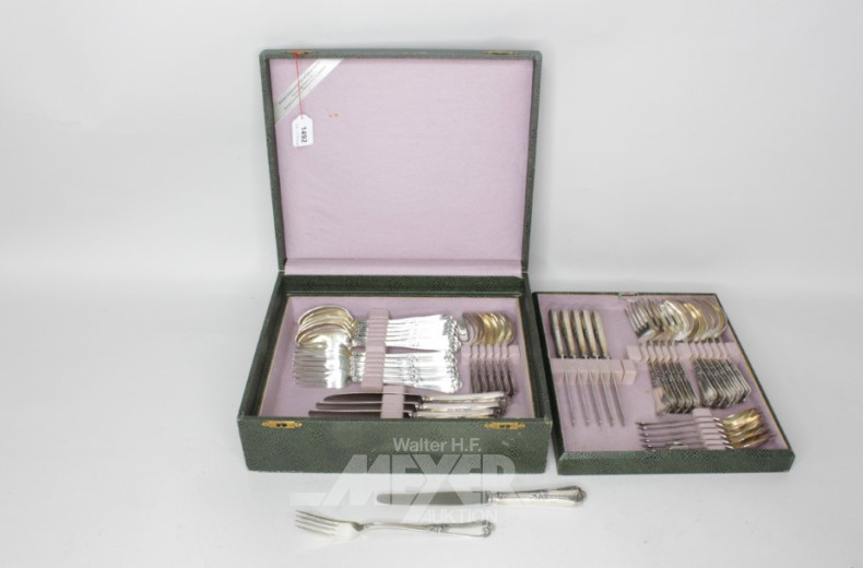 Besteck, 800er Silber, für 12 Personen,