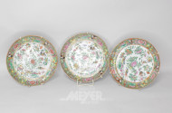 5 Porz.-Wandteller, Chinadekor,