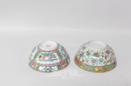 2 versch. Porz.-Schalen, Chinadekor,