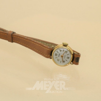 Damenarmbanduhr, 585er GG, ELGE,