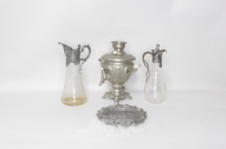 2 Wein/Wasserkanne (1 x ohne Deckel)