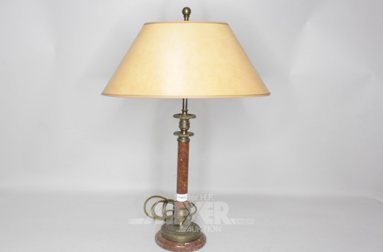 Tischlampe 2-flammig, Fuß: Alabaster