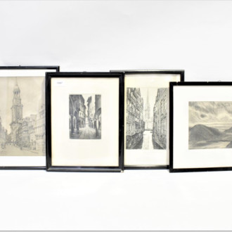 6 div. Bilder und Radierungen, u.a.