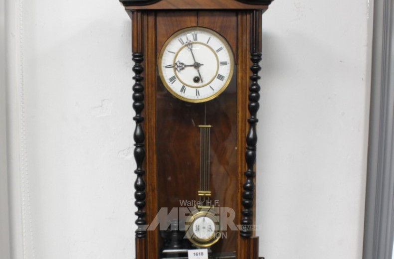 Regulator, Mahagoni, beschädigt,