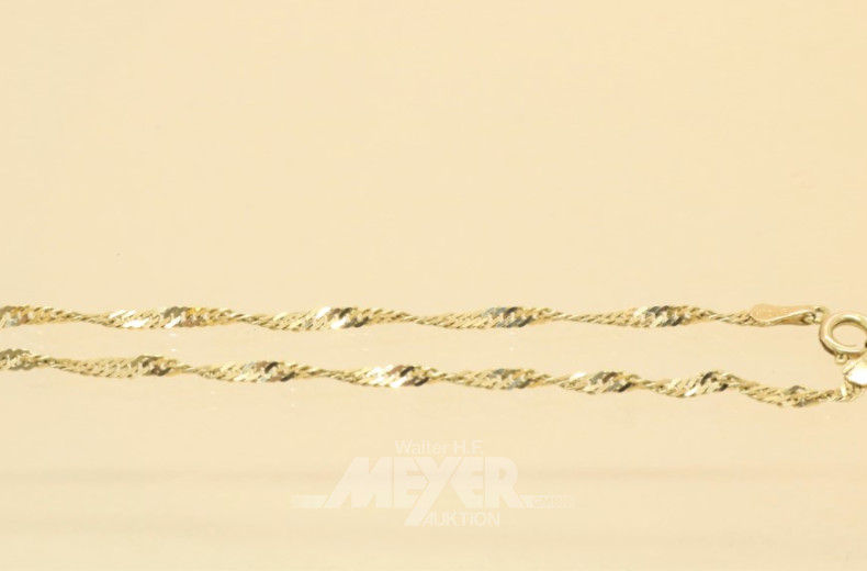 Armband, 585er GG, Länge: ca. 16 cm