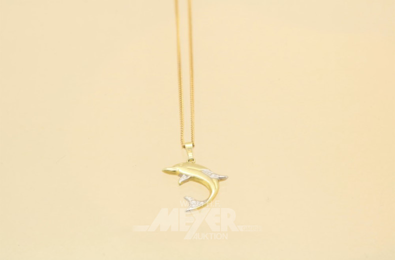 3 Halskettchen, 333er GG mit