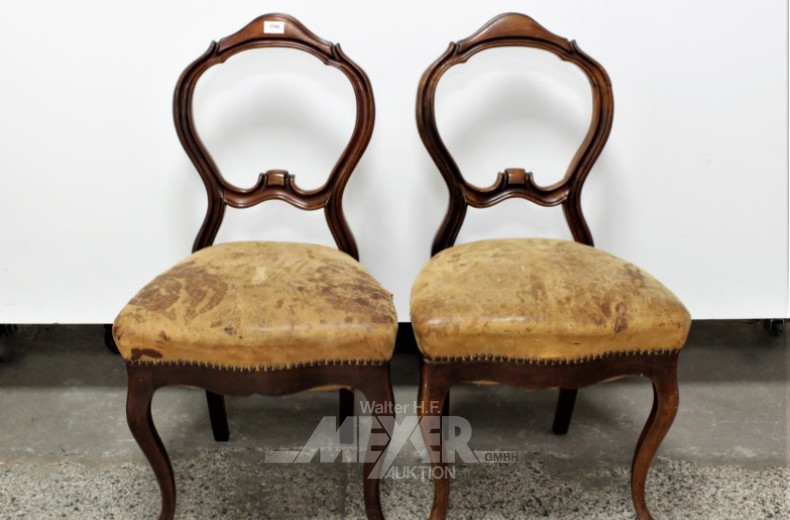 2 Stühle, Mahagonigestell,