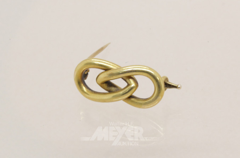 Schlaufenbrosche, 585er GG, ca. 4 g