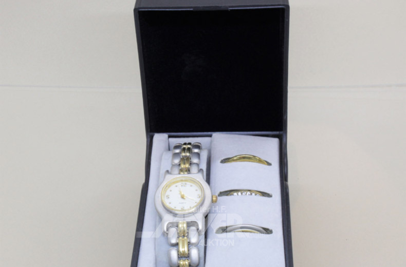 Damenarmbanduhr mit Wechsellünetten