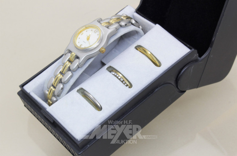 Damenarmbanduhr mit Wechsellünetten