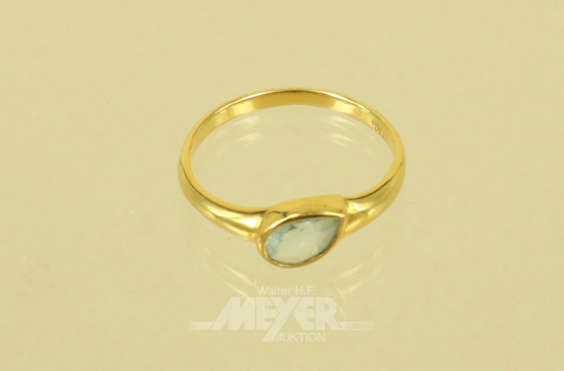 Damenring, 585er GG, besetzt mit