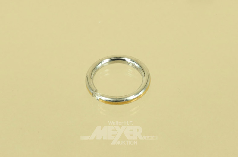 Damenring, 950er PT, besetzt