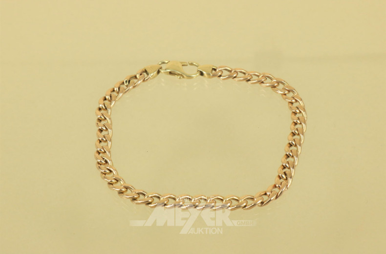 Panzer-Armband, 585er GG, ca. 6 g