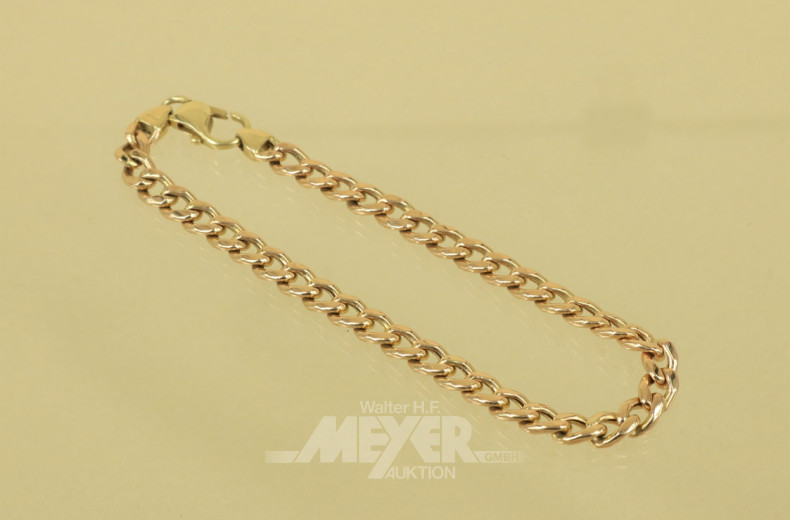 Panzer-Armband, 585er GG, ca. 6 g