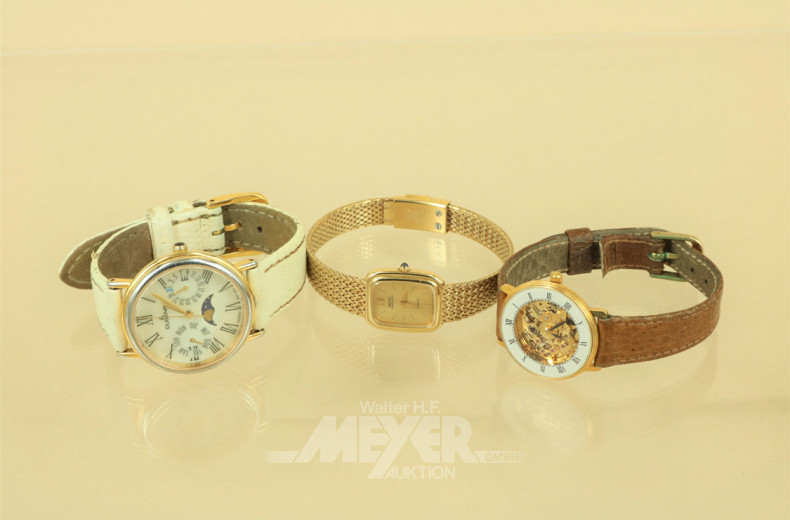 3 Damenarmbanduhren ''DUGENA'', ''SEIKO'' u.