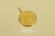 Münzanhänger, 585er GG, ca. 3 g
