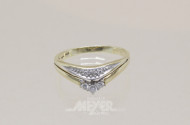Ring in 585er GG mit kl. Diamanten
