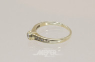 kl. Ring in 585er GG mit 5 kl. Diamanten
