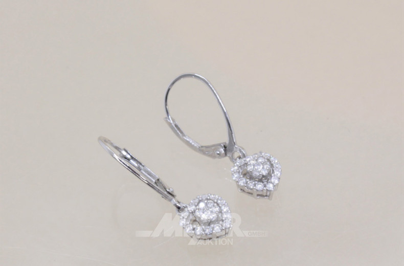 Paar Ohrgehänge, 585er WG mit je