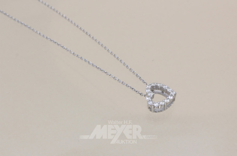 zarte Halskette in 585er WG, CHRIST,