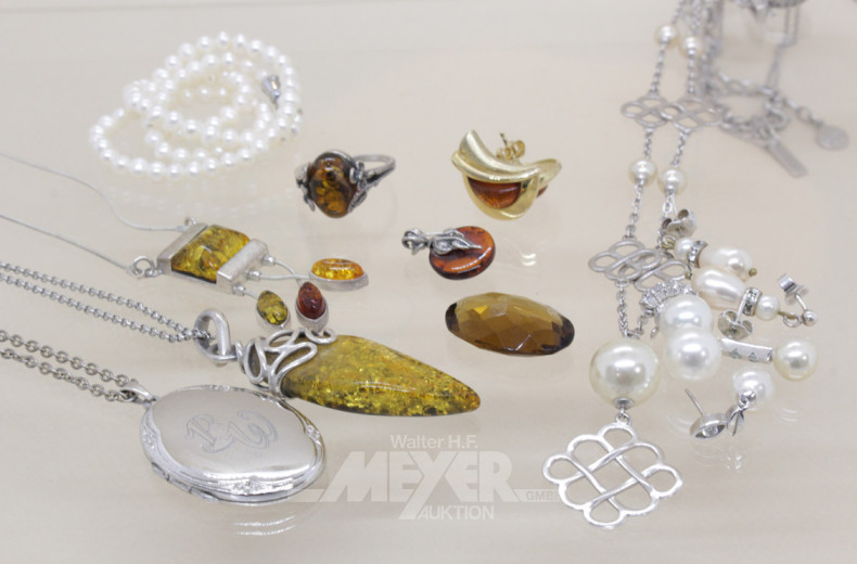 Posten versch. Silber- und Modeschmuck: