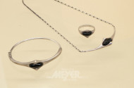 Schmuck-Set, 3-tlg Silber: