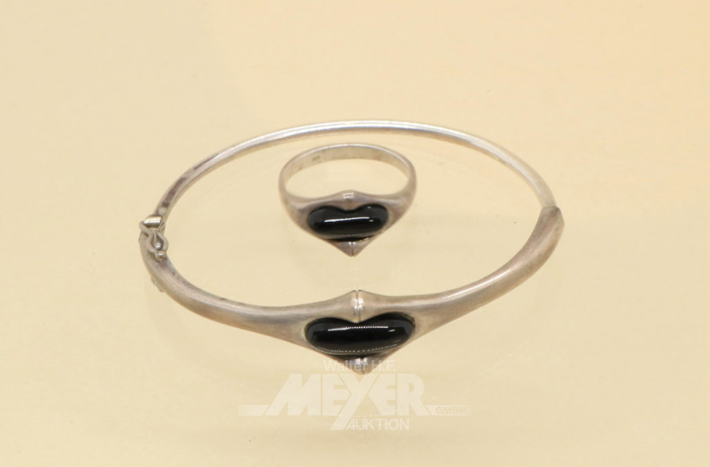 Schmuck-Set, 3-tlg Silber: