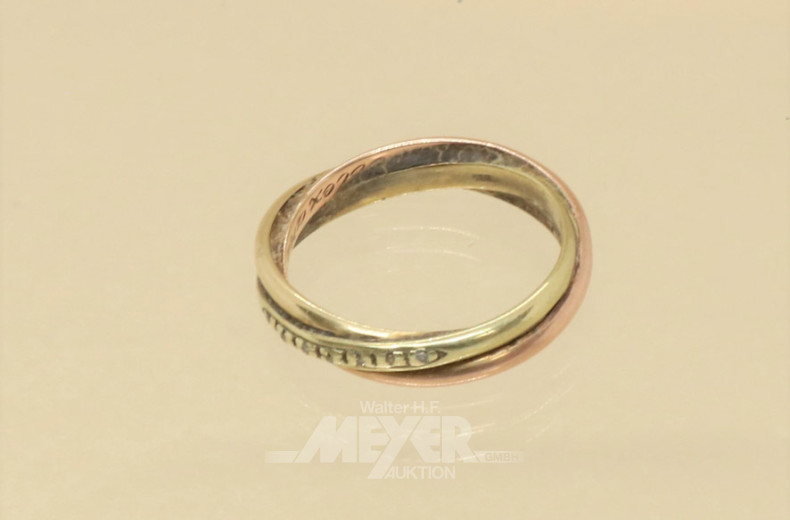 Damenring, 585er GG, Ringgröße: 54 u.