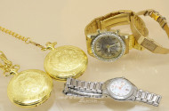 3 Armbanduhren, 2 Taschenuhren