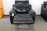 Ledersessel, schwarz, Gebrauchsspuren,