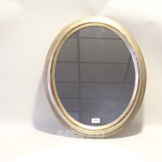 ovaler Spiegel, ca. 49 x 39 cm,