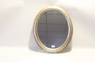ovaler Spiegel, ca. 49 x 39 cm,