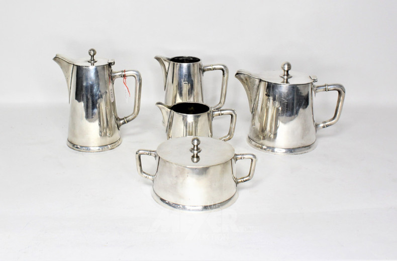 5 tlg. plated Service best. aus: