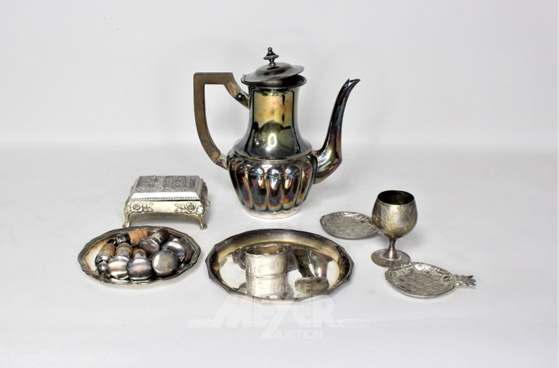 Konvolut Silber und plated Dekorationen: