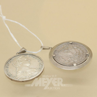 2 Münzkettenanhänger (1x One Dollar)