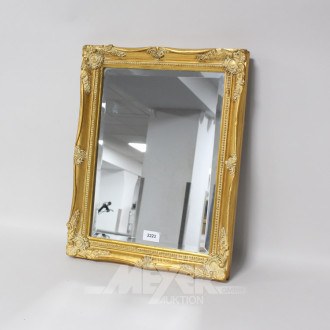 Spiegel, facettiert, ca. 38 x 28 cm,
