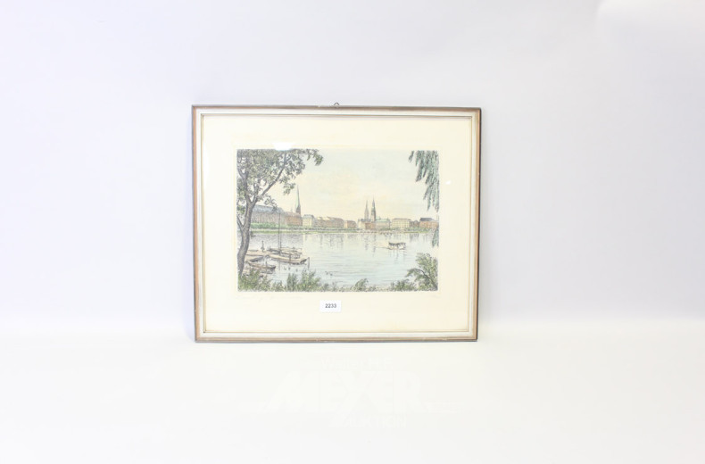 Druck, ''Hamburg Binnenalster'',