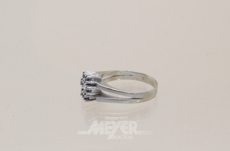 Damenring, 585er WG, mit 1 Diamanten u.