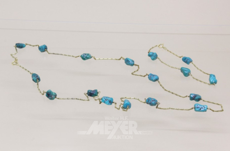 Kette, 333er GG, Länge ca. 65 cm,